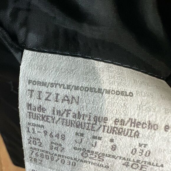 Hugo Boss Olive Windowpane Cashmere Blend‎ Tizian Blazer 44L Read - Picture 14 of 16